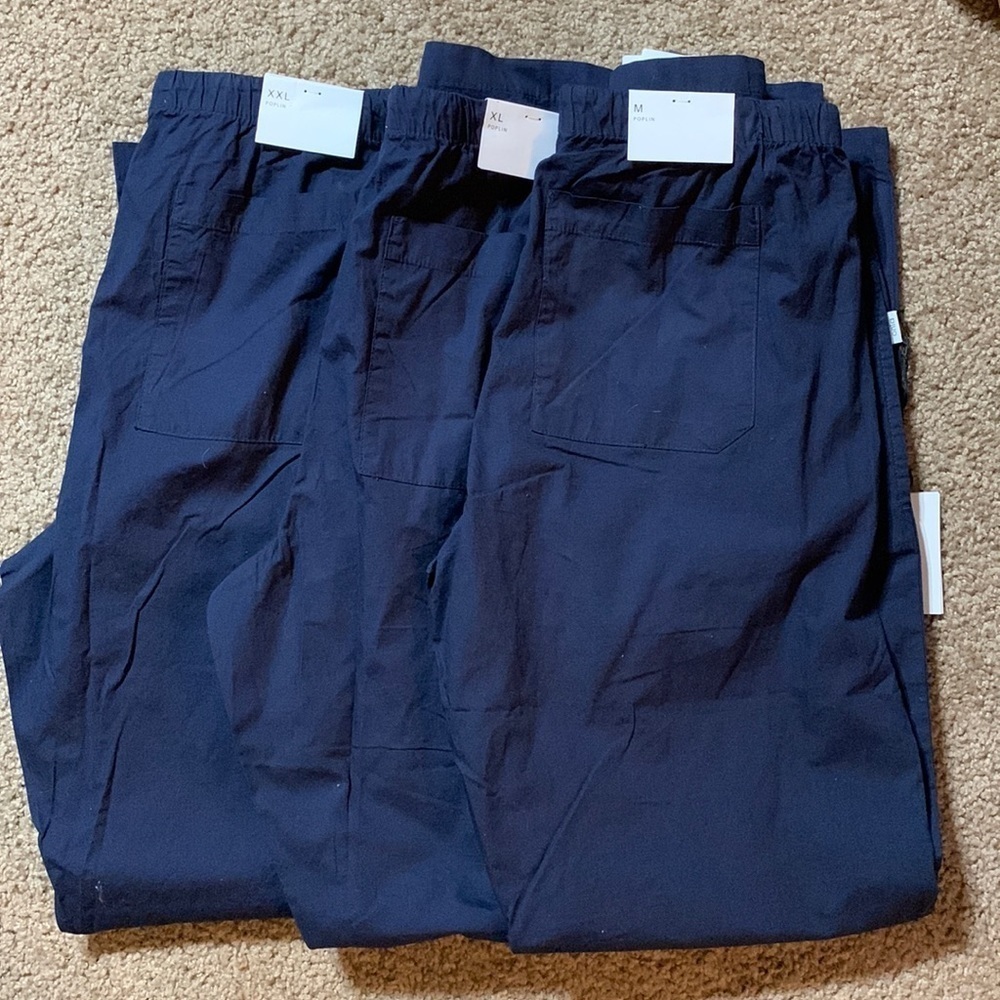 Onia Dark Blue Poplin Lounge pants, 3 sizes available, NWT, scrubs?